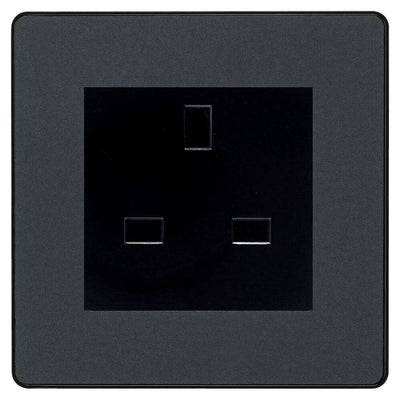 BG Evolve Matt Grey 13A Unswitched Socket PCDMG13AUSSB