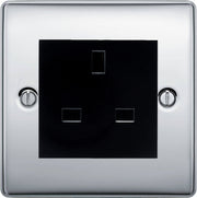 BG Nexus Metal Polished Chrome 13A Unswitched Socket NPC23B by British General (BG-NPC23B)