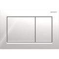Geberit Omega20 Square WC Dual Flush Plate - Gloss & Matt Chrome - 115.080.KH.1