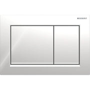 Geberit Omega20 Square WC Dual Flush Plate - Gloss & Matt Chrome - 115.080.KH.1 by Geberit (Geberit-115.080.KH.1)