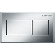 Geberit Square WC Dual Flush Plate - Brushed Chrome - 116.051.GH.1 by Geberit (Geberit-116.051.GH.1)