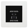 BG Evolve Pearl White 45W USB Wall Socket Euro Module USB-A & C - Black Insert