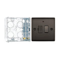 BG Nexus Black Nickel 13A Neon Switched Fused Connection Unit NBN52 with 35mm Steel Back Box