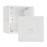 BG White Moulded Single RJ11 Telephone Socket Euro Module with 50mm Back Box - White Insert by British General (BG-EMRJ11W-1G-50)