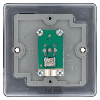 BG Nexus Matt Black Single Coaxial Socket NFB60 with 35mm Steel Back Box