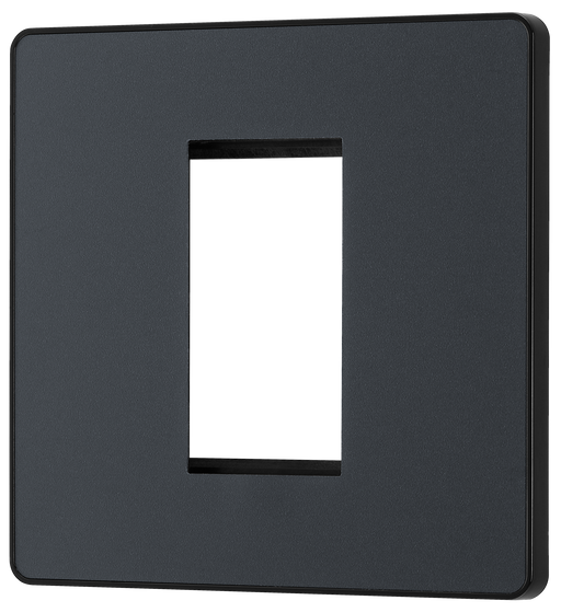 PCDMGEMS1B Front - The Euro Module range from British General combines plates and interchangeable modules so you can configure your own bespoke switches and sockets.