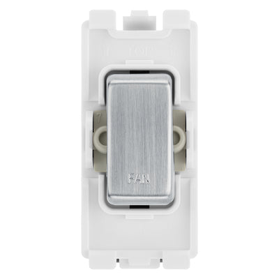 BG RRFNBS Brushed Steel 20 Amp Double Pole Appliance Grid Switch Labelled Fan by British General (BG-RRFNBS +RBS30)