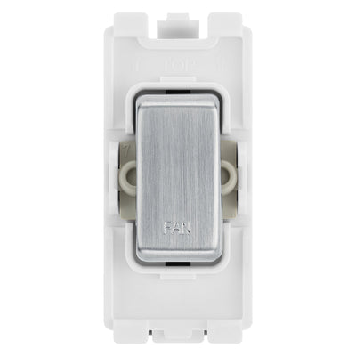 BG RRFNBS Brushed Steel 20 Amp Double Pole Appliance Grid Switch Labelled Fan by British General (BG-RRFNBS +RBS30)