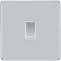 BG Screwless Polished Chrome 1 Gang Retractable Bell Switch with Bell Symbol