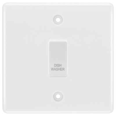 BG White Moulded 1 Gang Custom Labelled Appliance Grid Switch by British General (BG-Nexus-White-Moulded-1G-Appliance)