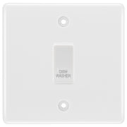 BG White Moulded 1 Gang Custom Labelled Appliance Grid Switch by British General (BG-Nexus-White-Moulded-1G-Appliance)
