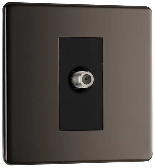 FBN64 Front - This satellite socket from British General can be used to install satellite cables while maintaining maximum signal quality.