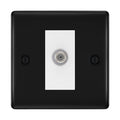 BG Nexus Metal Matt Black Satellite Socket NFB64W