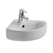 Ideal Standard Concept Arc 475mm Corner Basin With Overflow - White - E792801 by Ideal Standard (idealstandard-E792801)