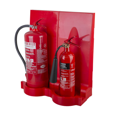 Extinguishers & Equipment: Universal Modular Fire Extinguisher Stand - Double Grey by FMC Fire Equipment (SAFELINCS-FMCMODSGX2)