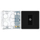 BG Screwless Matt Black Single Satellite Socket FFB64 with 35mm Steel Back Box
