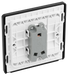 PCDDB12WB Back - This Evolve Matt Blue 20A 16AX single light switch from British General will operate one light in a room. The 2 way switching allows a second switch to be added to the circuit to operate the same light from another location (e.g. at the top and bottom of the stairs). 