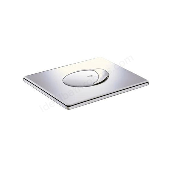 Grohe SKATE AIR Pneumatic WC Wall Plate; Horizontal; Dual Flush. Chrome