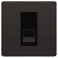 BG Screwless Black Nickel Single IDC Secondary Telephone Socket - Black Insert