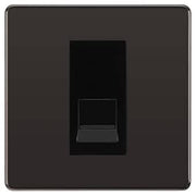 BG Screwless Black Nickel Single IDC Secondary Telephone Socket - Black Insert by British General (BG-FBNBTS1B)