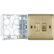 BG Nexus Antique Brass 13A Switched Fused Connection Unit NAB50 with 35mm Steel Back Box