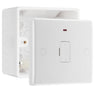 BG Nexus 13A Flex Unswitched Spur + Neon + Cable Outlet & 50mm Pattress Back Box by British General (BG-857+877)