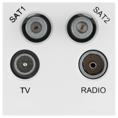 BG EMTVFMSAT2W Euro Module TV, Radio, Dual Satellite Module - White