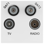 BG EMTVFMSAT2W Euro Module TV, Radio, Dual Satellite Module - White by British General (BG-EMTVFMSAT2W)