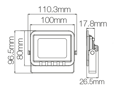 EMCO LSF10 LED Waterproof 10W Floodlight Slim Outdoor IP65 Garden Security Spot Light by Emco Group (Emco-LSF10)