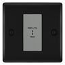 BG Nexus Metal Matt Black 20AX 2 Way Emergency Lighting Test Key Switch - Key Included - Grey Insert by British General