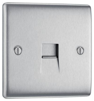 NBSBTM1 Front - This master telephone socket from British General uses a screw terminal connection and should be used where your telephone line enters your property.