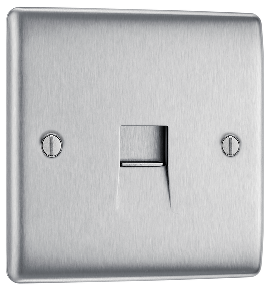 NBSBTM1 Front - This master telephone socket from British General uses a screw terminal connection and should be used where your telephone line enters your property.