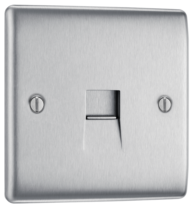 NBSBTM1 Front - This master telephone socket from British General uses a screw terminal connection and should be used where your telephone line enters your property.