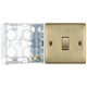 BG Nexus Antique Brass 20A 16AX Intermediate Light Switch NAB13 with 35mm Steel Back Box