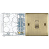 BG Nexus Antique Brass 20A 16AX Intermediate Light Switch NAB13 with 35mm Steel Back Box