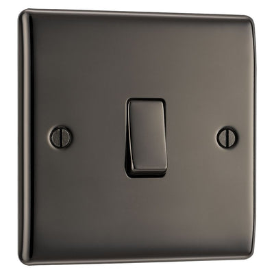 BG Nexus Metal Black Nickel 20A 16AX Intermediate Light Switch NBN13 with 35mm Steel Back Box