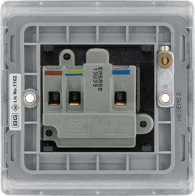 BG Nexus Metal Brushed Steel 5A Unswitched Socket NBS29MB by British General (BG-NBS29MB)