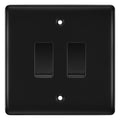 BG Nexus Matt Black 2G Grid Switch Kit – 20A 2-Way & Retractive Press Module