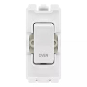 BG RROVW White 20A DP Appliance Grid Switch Labelled Oven by British General (BG-RROVW+R30)
