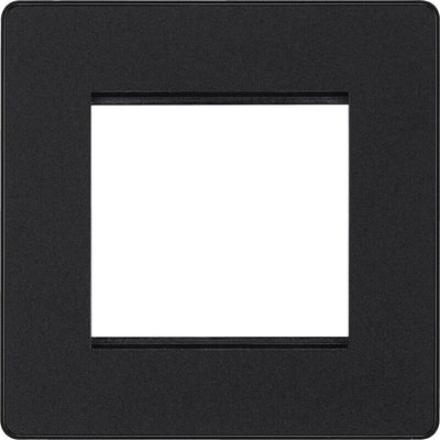BG Evolve Matt Black Screwless Switches & Sockets Black Inserts Full Range