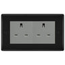 BG Nexus Matt Black 4 Gang 13A Unswitched Socket - NFB4GUSSG by British General (BG-NFB4GUSSG)