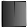 BG Evolve Black Chrome 2 Gang 2-Way 20A Edge to Edge Rocker Light Switch | PCDBC42EB by British General (BG-PCDBC42EB)
