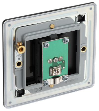 BG Nexus FFB62 Matt Black Single Isolated, Co-Axial Socket by British General (BG-FFB62-1)