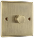 BG NAB81 Antique Brass Trailing Edge Single Dimmer Switch 1 Gang 2 Way LED