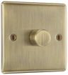 BG NAB81 Antique Brass Trailing Edge Single Dimmer Switch 1 Gang 2 Way LED by British General (BG-NAB81-SA_1)