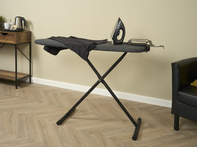 Corby Oxford Ironing Centre in Dark Grey with Sherwood 1200W Dry Iron - UK Plug