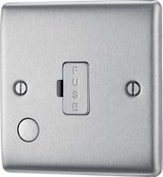 BG NBS55 Nexus Metal Brushed Steel 13A Flex Output Unswitched Fused Spur Unit by British General (BG-NBS55-Shopify-SA_1)