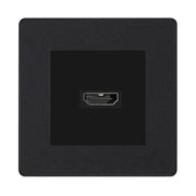 BG Evolve Matt Black PCDMBHDMI1B 1 Gang Single HDMI Socket by British General (BG-PCDMBEMS2B+EMHDMIB)