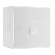 BG Nexus 800 Series 1 Gang 1 Way 20A 16AX Light Switch & 50mm Pattress Back Box by British General (BG-811+877)