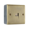 BG Nexus Antique Brass Single Slave Telephone Socket with Surface Pattress Back Box by British General (BG-NABBTS1+MC501)